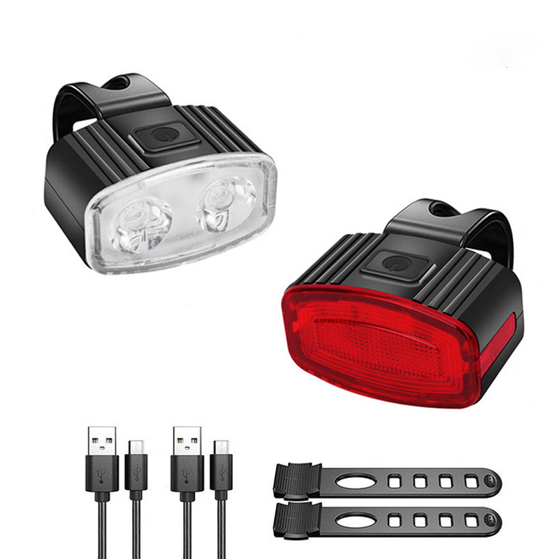 LIDS Lampu Sepeda Depan Belakang LED Charging Waterproof - XA-328 Gambar produk LIDS Lampu Sepeda Depan Belakang LED Charging Waterproof - XA-328