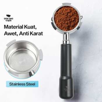 Gambar produk One Two Cups Bottomless Naked Portafilter Stainless 51mm for DeLonghi - CG-11