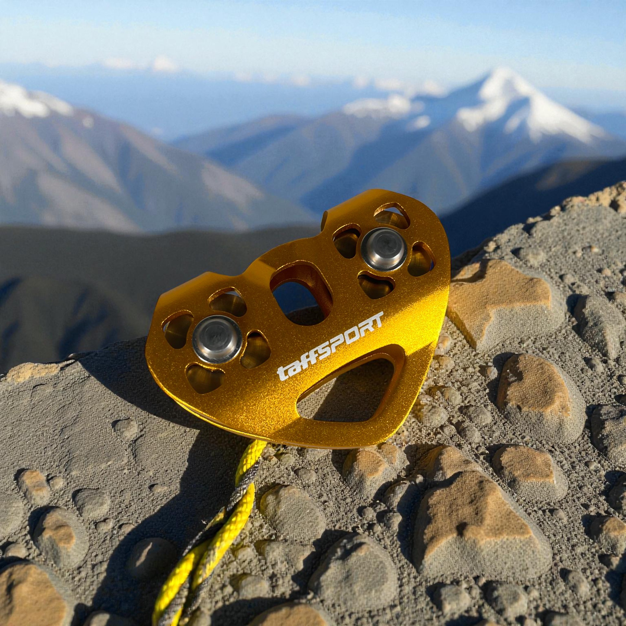 Gambar produk TaffSPORT Double Pulley Tandem Zipline Smooth Surface Aluminium 30kN - ZWA006