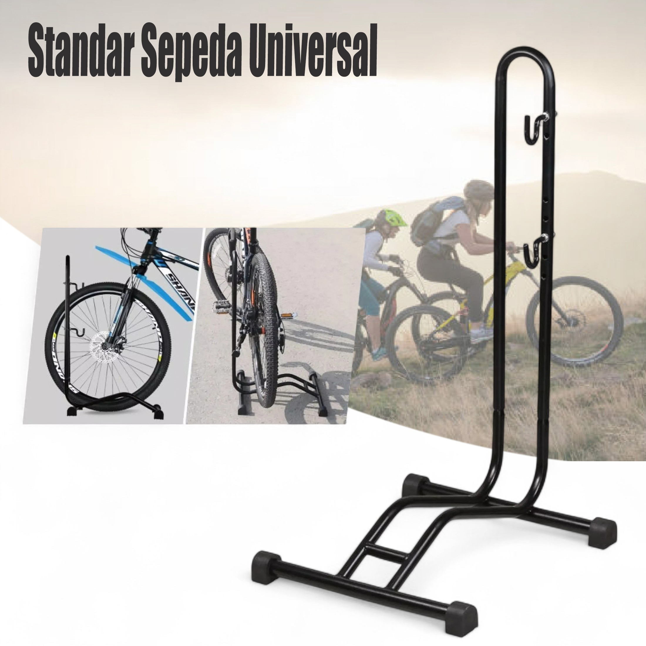 Gambar produk MIMRAPRO Standar Sepeda Universal Paddock L Standing Bike Display - L150