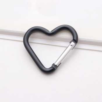 Gambar produk Kander Karabiner Gantungan Kunci Bentuk Hati Aluminium Alloy 10 PCS - CBN80