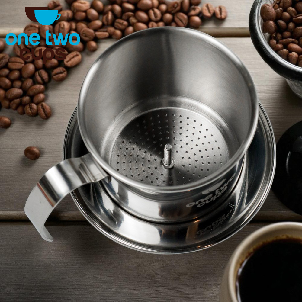 Gambar produk One Two Cups Vietnam Drip Coffee Filter Saringan Kopi Sekrup 250ml 8Q - LC2