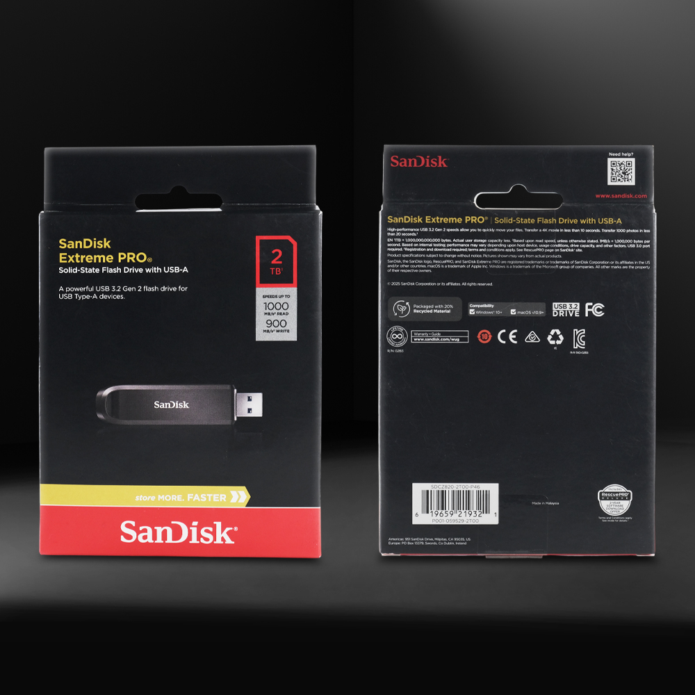 Gambar produk SanDisk Extreme PRO Flashdisk with USB Type A 3.2 Gen 2 2TB - SDCZ820