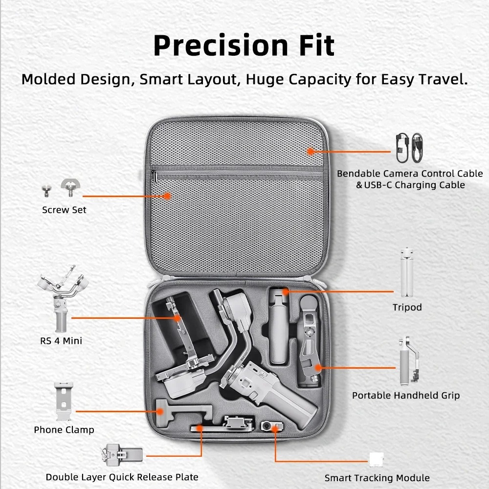 Gambar produk BEHORSE Tas Gimbal Stabilizer Camera Storage Hard Case DJI RS 4 Mini - BR-400