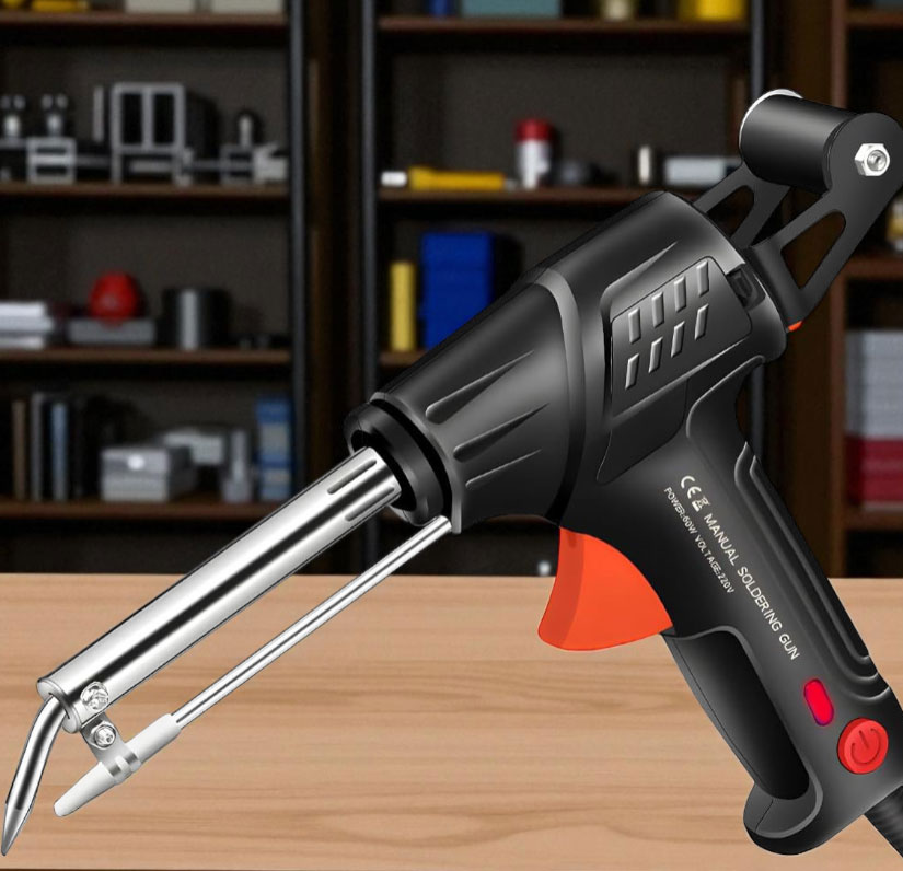 Januel Solder Listrik Tembak Tin Gun Handheld 60W With Braket Tin Wire - G10-2N Gambar produk Januel Solder Listrik Tembak Tin Gun Handheld 60W With Braket Tin Wire - G10-2N