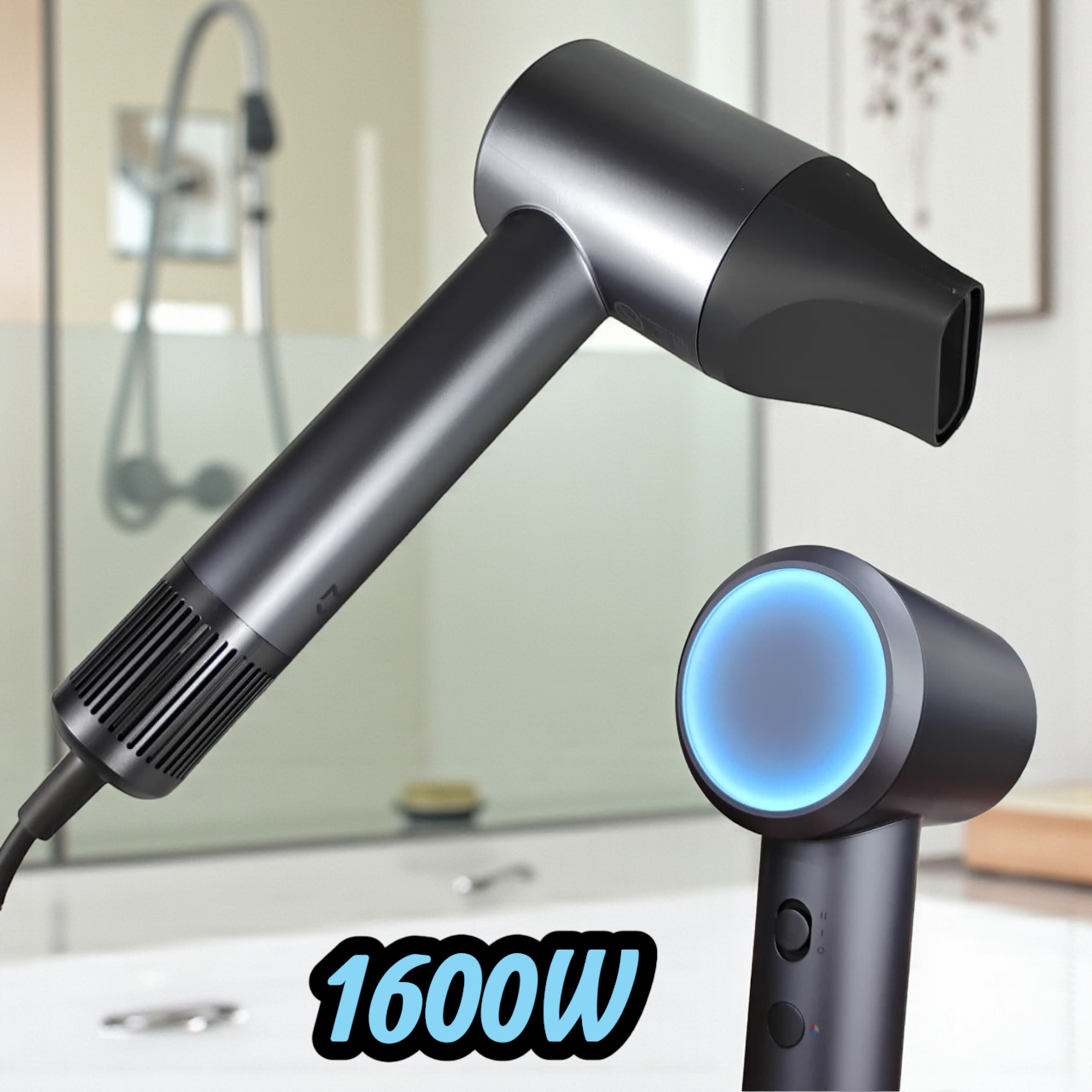 Mijia Hair Dryer Quick Dry Hot and Cold Compact Size Anion 1600W - H501 Gambar produk Mijia Hair Dryer Quick Dry Hot and Cold Compact Size Anion 1600W - H501