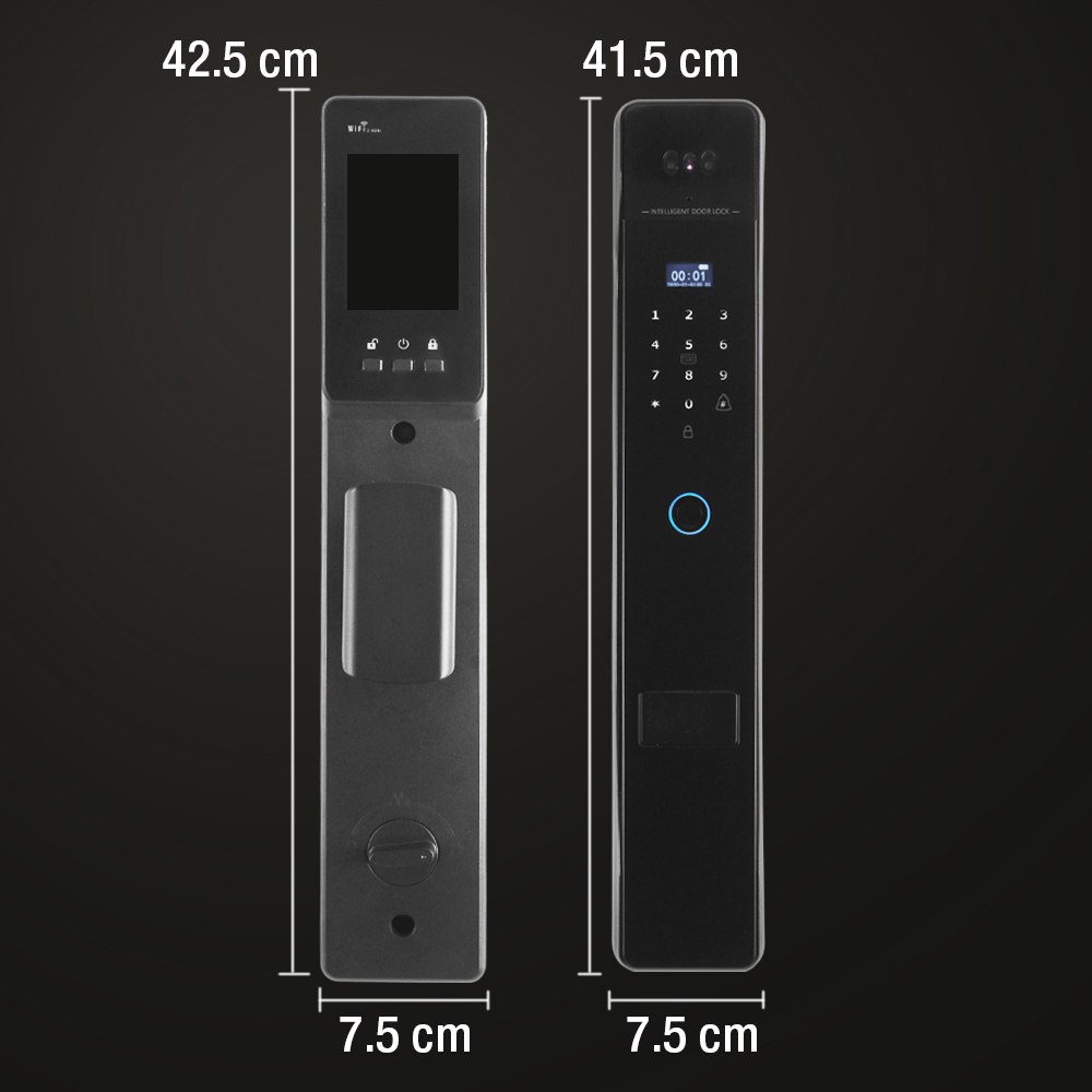 KAILILAI Smart Door Lock Fingerprint Face Recognition Password iCSee - B90 Gambar produk KAILILAI Smart Door Lock Fingerprint Face Recognition Password iCSee - B90