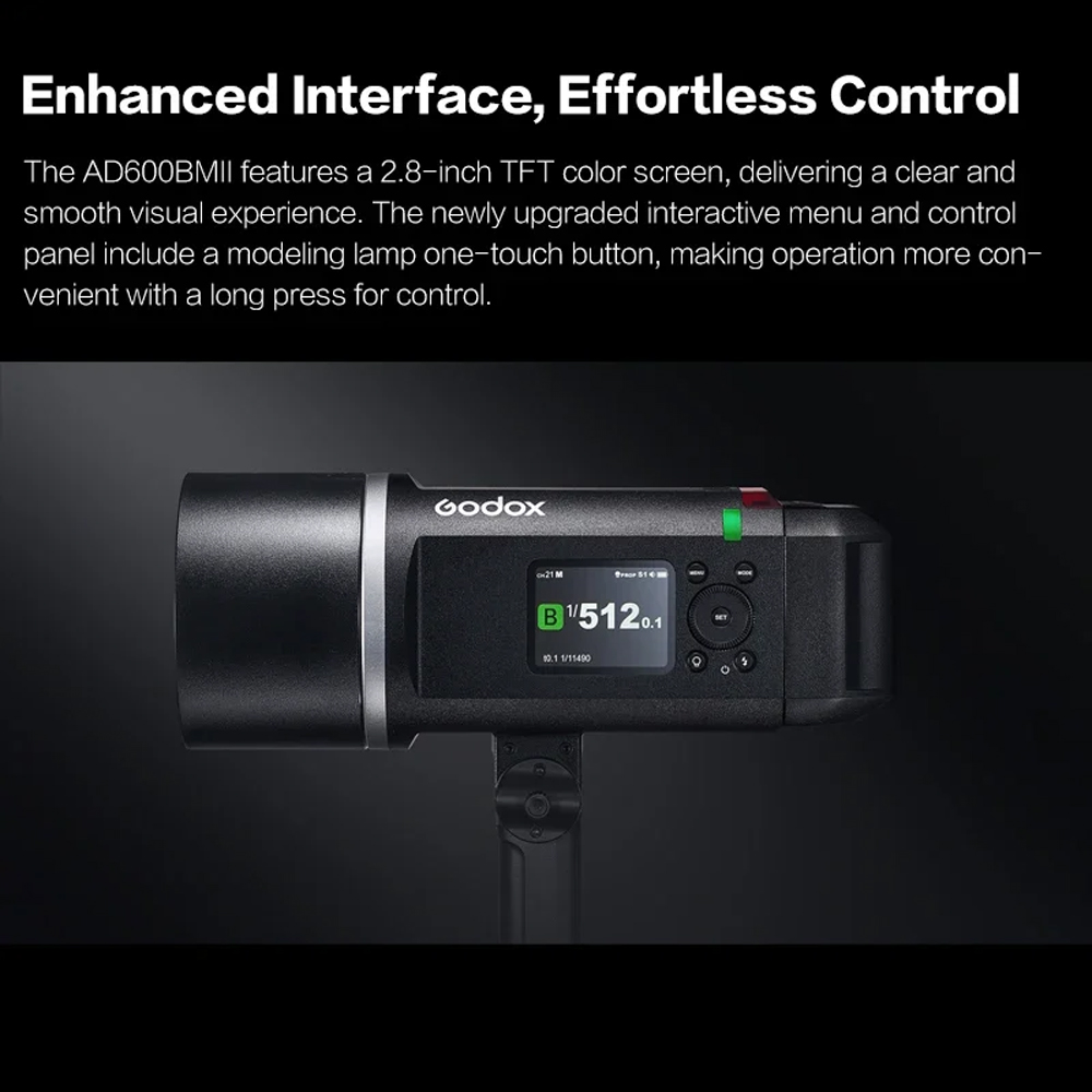 Gambar produk Godox Flash Camera Wireless 2.4GHz TTL 3in1 Color 8940mAh 600Ws - AD600BMII