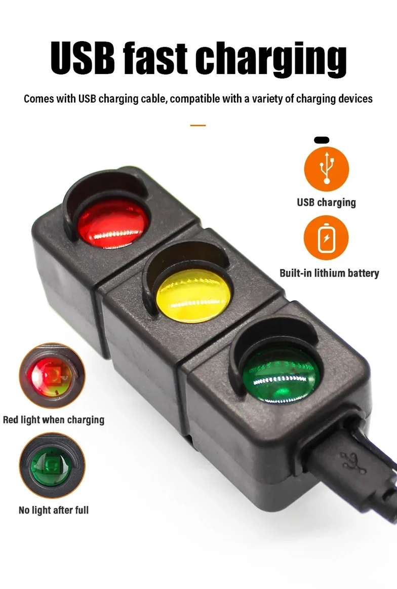 Gambar produk cycle zone Lampu Rambu Sepeda Aksesoris Warning Sign 7 Light Modes - 13320