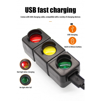 Gambar produk cycle zone Lampu Rambu Sepeda Aksesoris Warning Sign 7 Light Modes - 13320