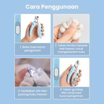 Gambar produk YIYUEQIANLI Pemotong Kuku Hewan Pet Dog Cat Nail Clipper LED - YIY001