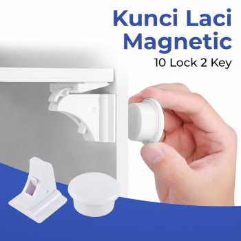 Gambar produk KOOLBOY Kunci Laci Lemari Magnetic 10 Lock 2 Key - LK-002-KB