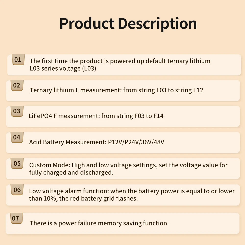 Gaqqee Indikator Kapasitas Baterai LED Battery Capacity Voltmeter - GQ-24 Gambar produk Gaqqee Indikator Kapasitas Baterai LED Battery Capacity Voltmeter - GQ-24