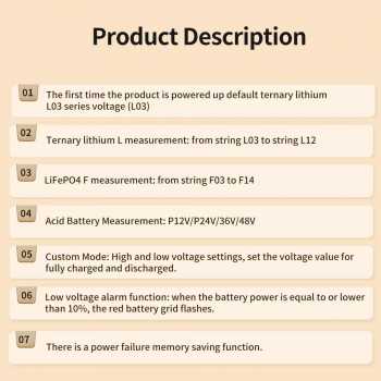 Gaqqee Indikator Kapasitas Baterai LED Battery Capacity Voltmeter - GQ-24 Gambar produk Gaqqee Indikator Kapasitas Baterai LED Battery Capacity Voltmeter - GQ-24