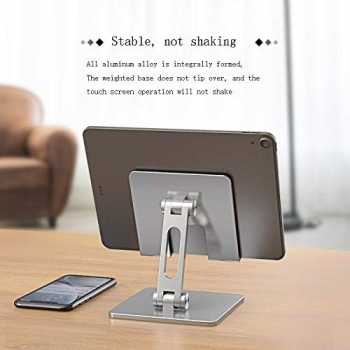 Gambar produk T-WOLF Dudukan Penahan Tablet iPad Desktop Stand Holder Aluminium 4-15.6 Inch - MT134