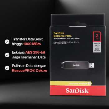 Gambar produk SanDisk Extreme PRO Flashdisk with USB Type A 3.2 Gen 2 2TB - SDCZ820