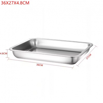 Gambar produk Panina Tray Baki Nampan Makanan Food Container Kitchen Stainless 304 36x27x4.8cm - PN50