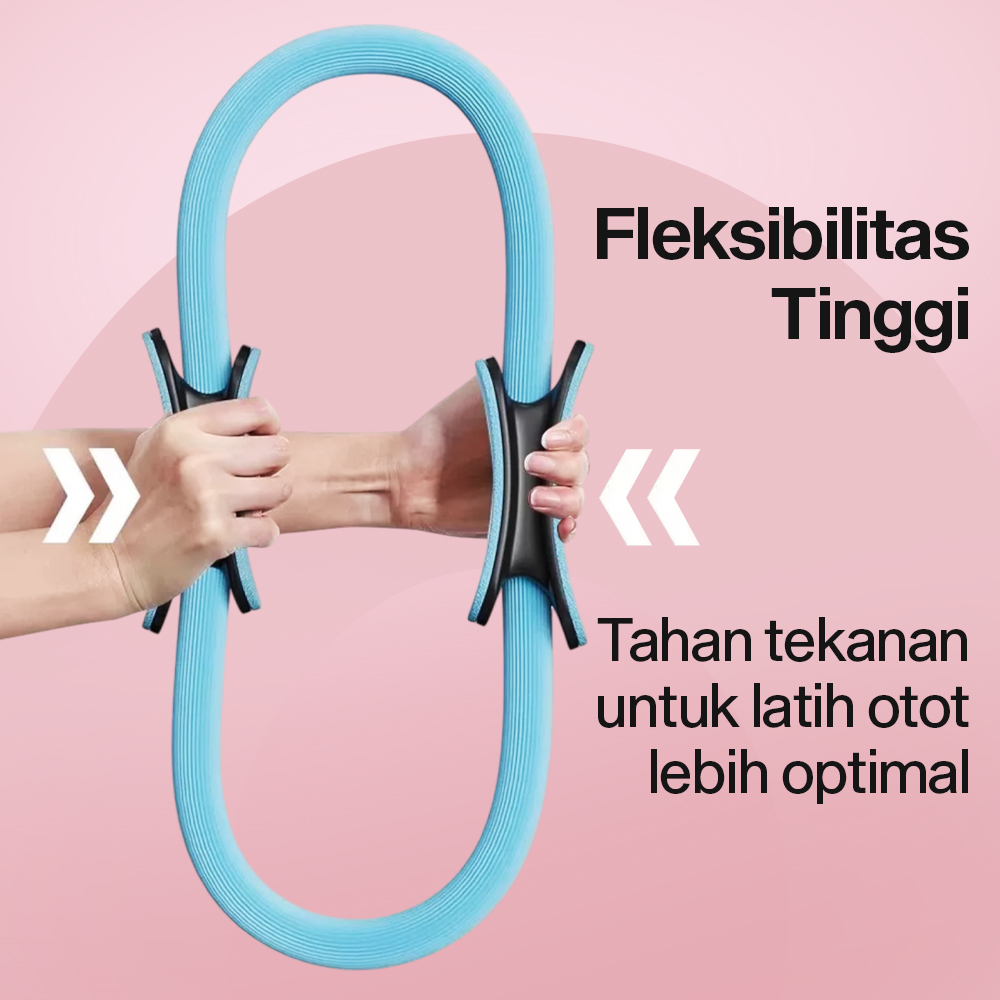 YIWU Magic Ring Resistance Pilates Circle Yoga Fitness 38cm - YW219 Gambar produk YIWU Magic Ring Resistance Pilates Circle Yoga Fitness 38cm - YW219