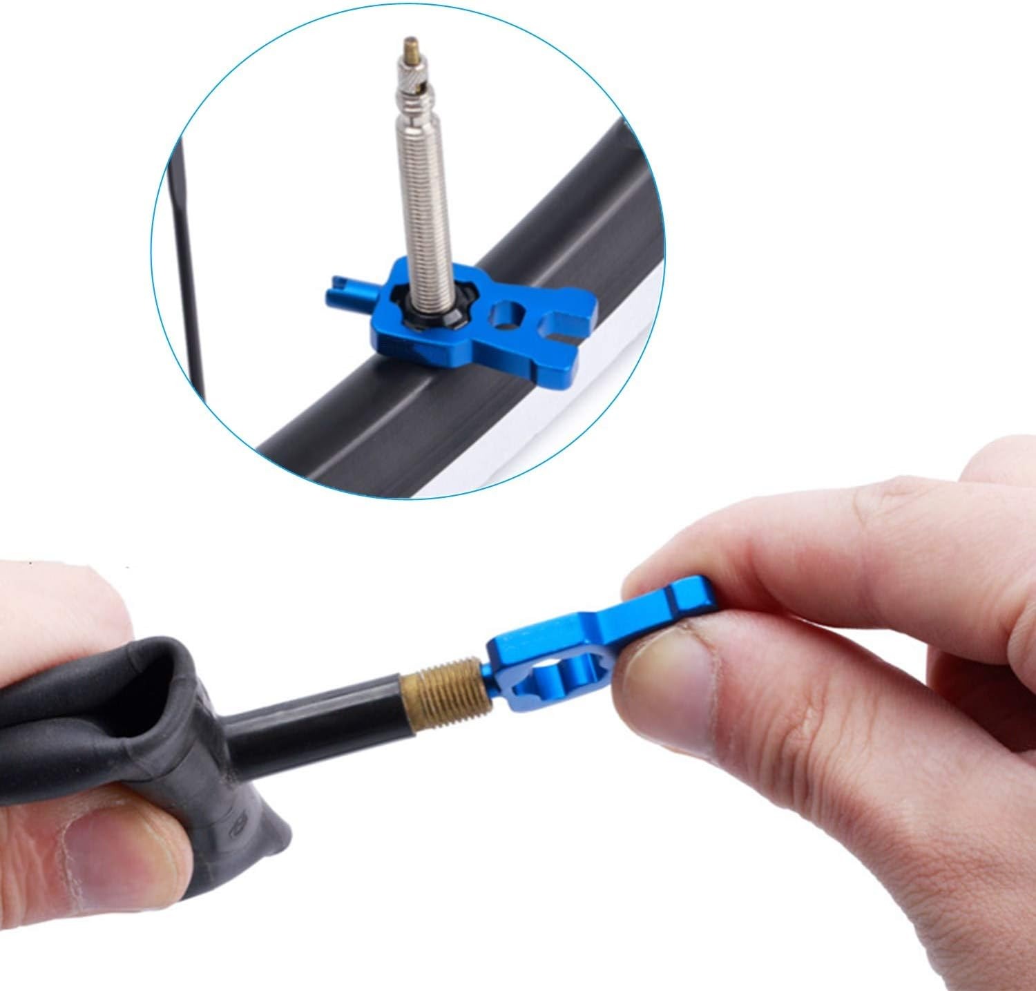 Gambar produk RISK Kunci Pas Sepeda 4in1 Bike Valve Wrench Schrader Presta - RL214