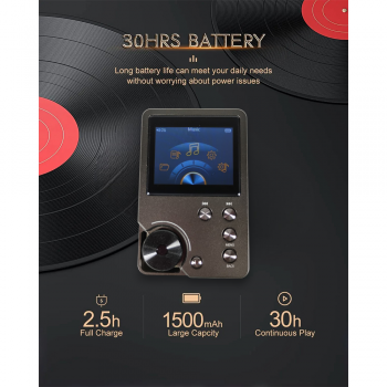 Gambar produk MECHEN MP3 Digital Audio Player HiFi Lossless 2 Inch 1500mAh 64GB - C2S