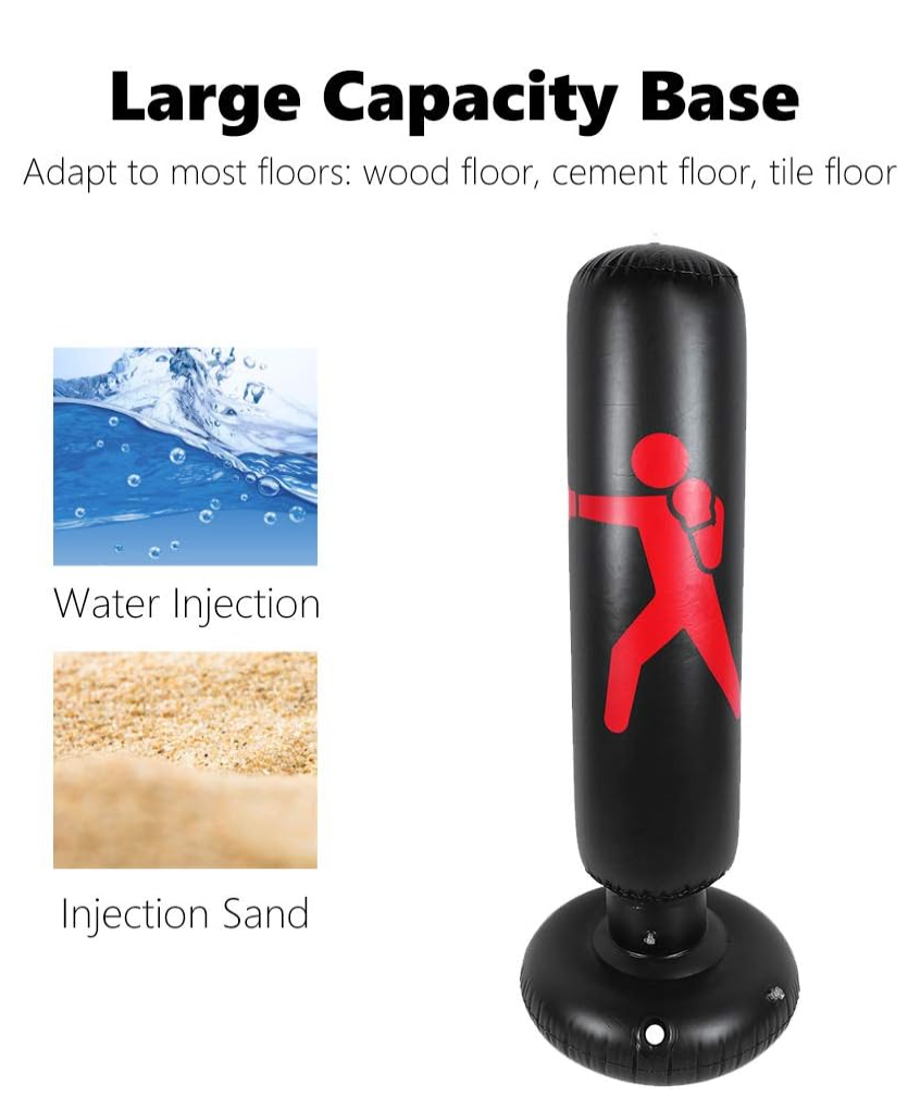 Gambar produk PUNCH Vertical Punching Bag Inflatable Classic Samsak Tinju 1.6M - PC-16