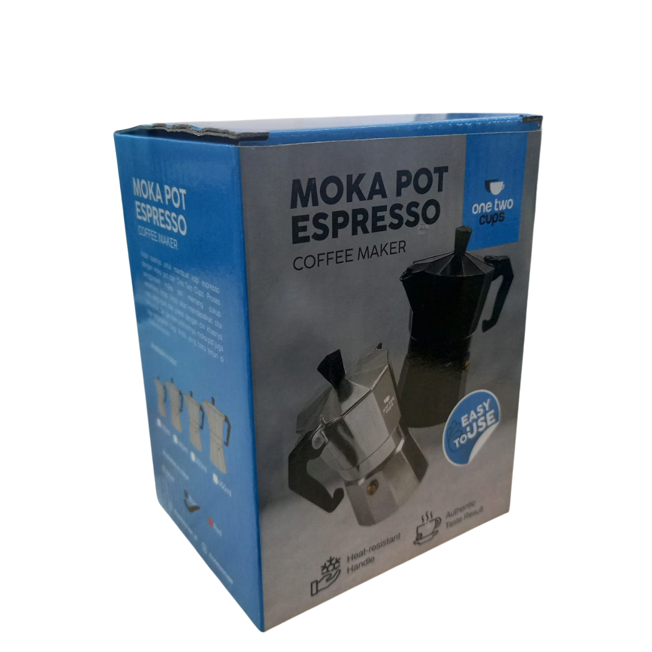 Gambar produk One Two Cups Moka Pot Espresso Coffee Maker Stovetop 3 Cup 150ml - MX001