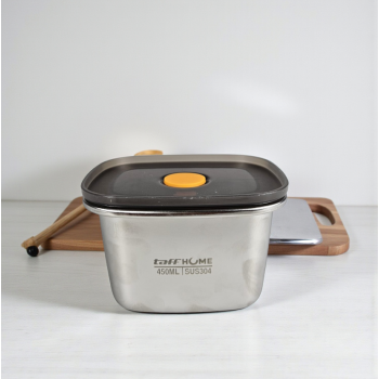 Gambar produk TaffHOME Kotak Makan Lunch Box Multifunction Stainless Steel 304 450ml - AC-21