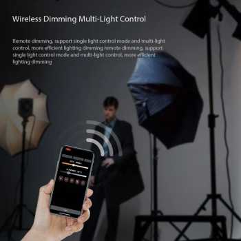 Gambar produk LIYADI Lampu Studio Fotografi COB LED RGBW 24 Mode TFT Display 330W - G330C