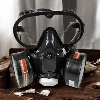 TaffGUARD Masker Gas Respirator Full Face with Activated Carbon Filter - SF01