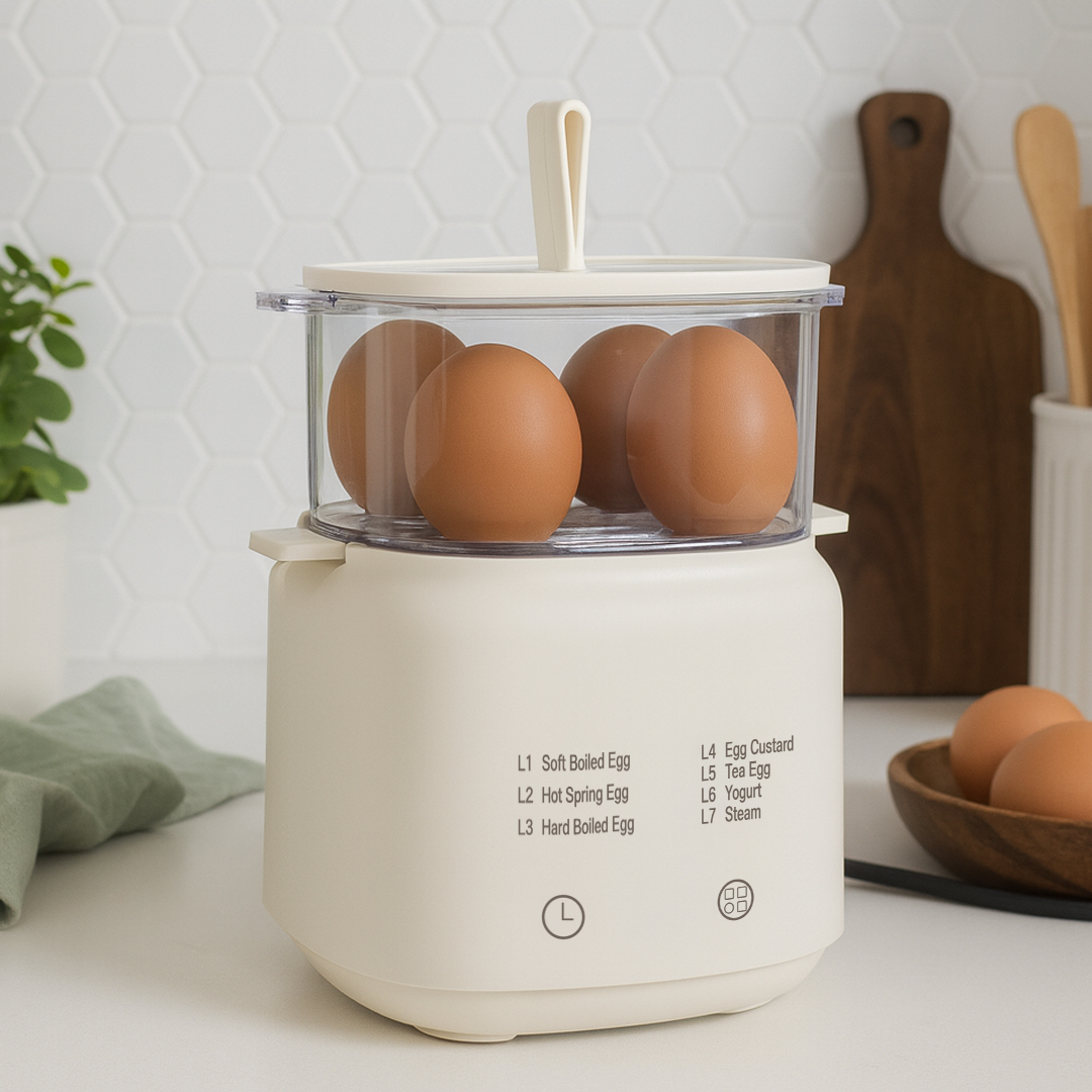 Gambar produk ONE MORE Alat Rebus Telur Elektrik 9 Slot Egg Steamer 220V - LG-803