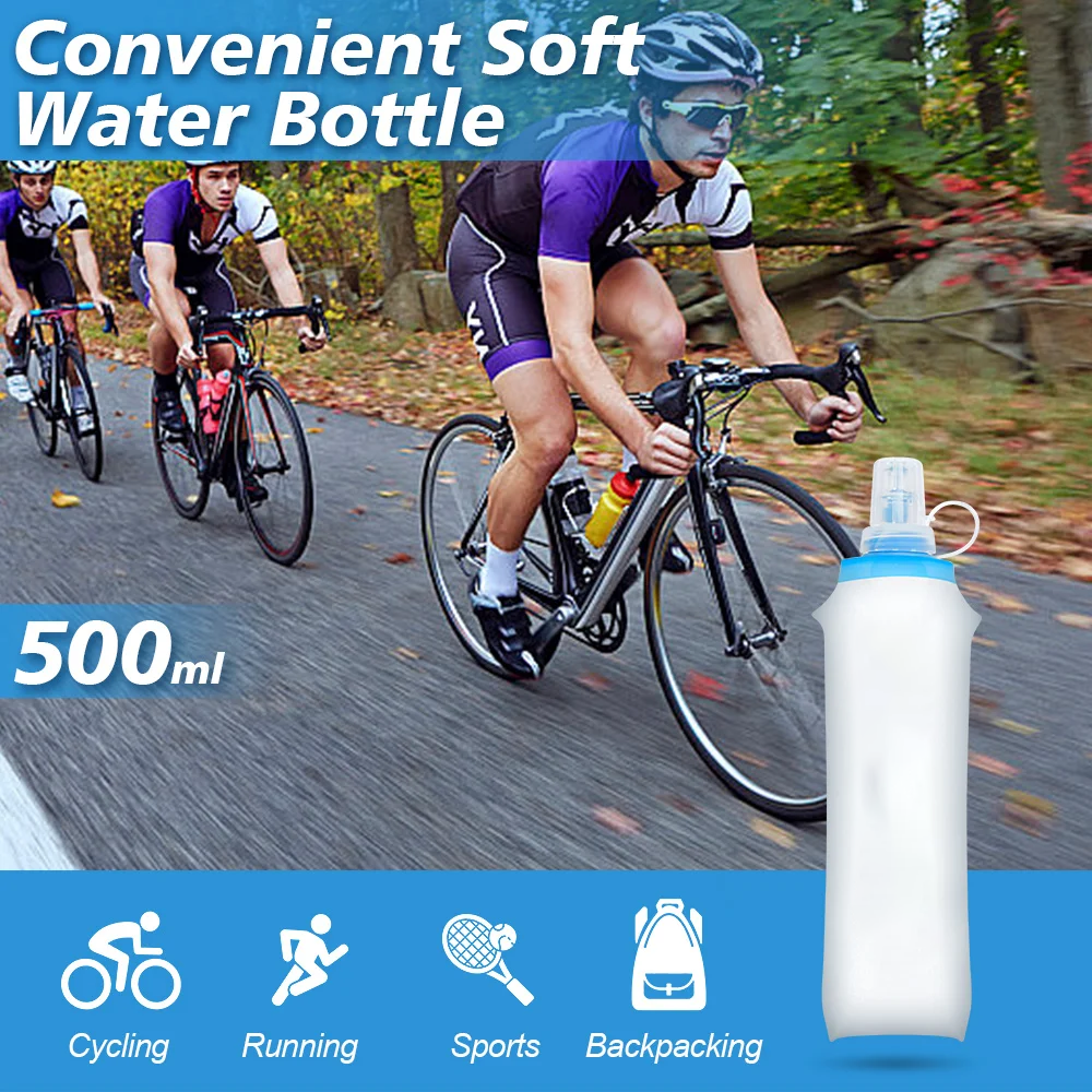 TaffSPORT Botol Minum Soft Flask Foldable Sport Water TPU 500 ml - TF009 Gambar produk TaffSPORT Botol Minum Soft Flask Foldable Sport Water TPU 500 ml - TF009