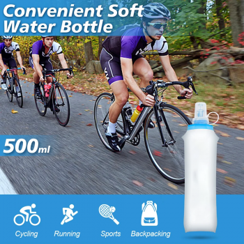 TaffSPORT Botol Minum Soft Flask Foldable Sport Water TPU 500 ml - TF009 Gambar produk TaffSPORT Botol Minum Soft Flask Foldable Sport Water TPU 500 ml - TF009