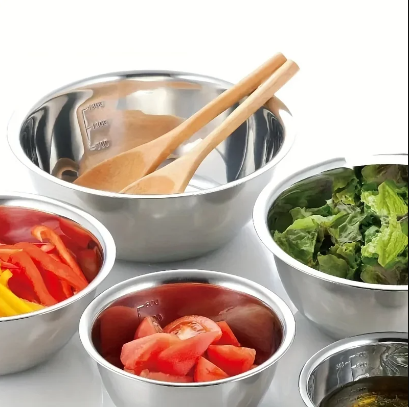 Eggy Mangkuk Mixing Adonan Kue Cooking Fruit Bowl Stainless Steel 201 22cm - EG21 Gambar produk Eggy Mangkuk Mixing Adonan Kue Cooking Fruit Bowl Stainless Steel 201 22cm - EG21