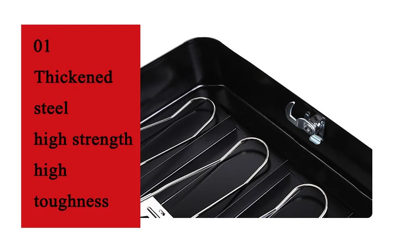 Gambar produk IWARE Kotak Uang Kasir Portable Coin Cash Drawer Key Style 30x24x9cm - IW201