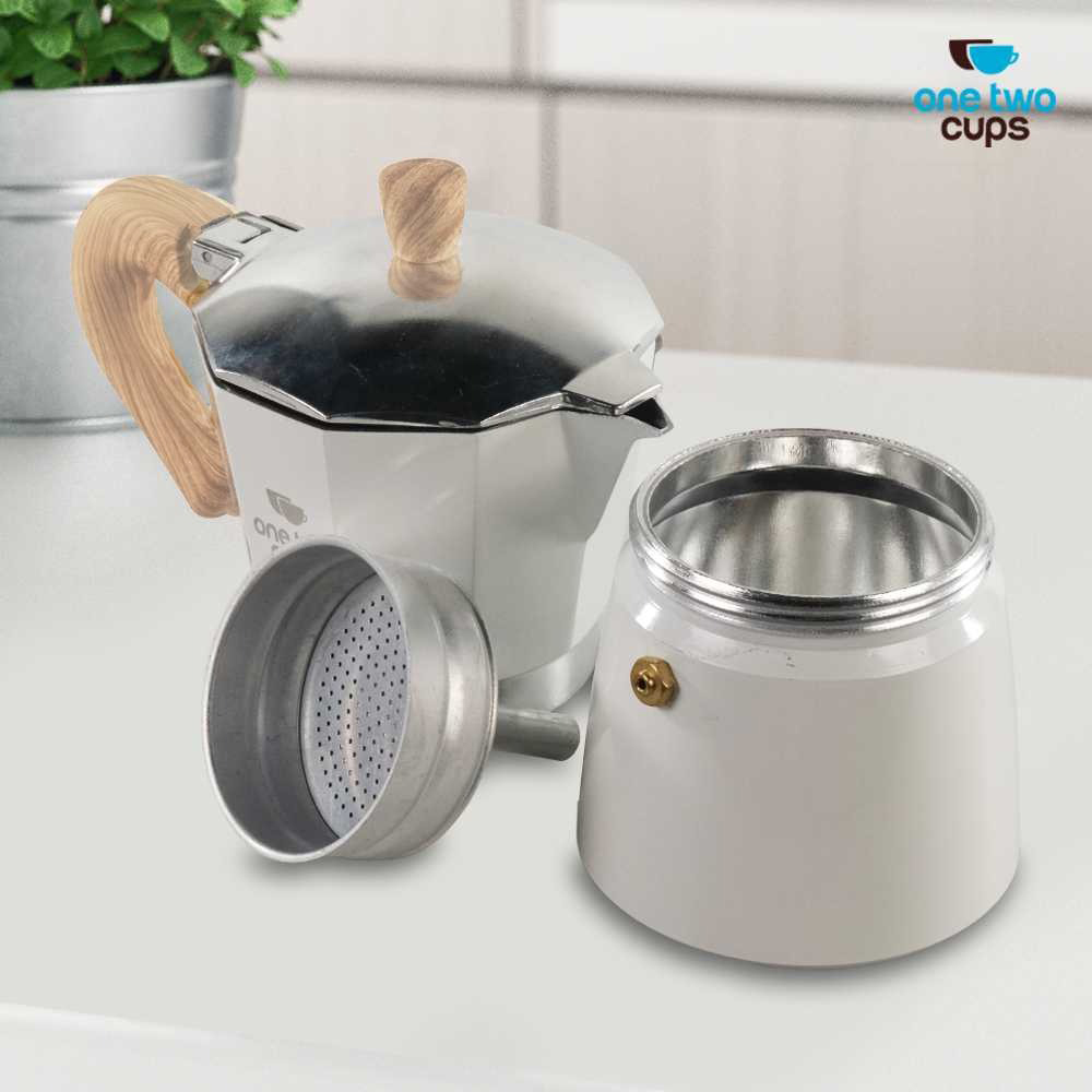 One Two Cups Moka Pot Espresso Coffee Maker Stovetop 6 Cup 300ml - PL-315 Gambar produk One Two Cups Moka Pot Espresso Coffee Maker Stovetop 6 Cup 300ml - PL-315