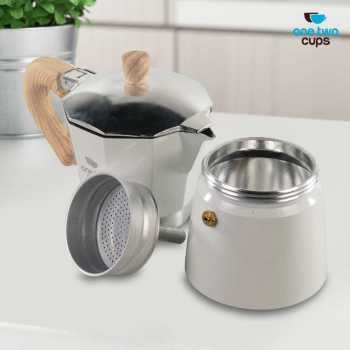 Gambar produk One Two Cups Moka Pot Espresso Coffee Maker Stovetop 6 Cup 300ml - PL-315