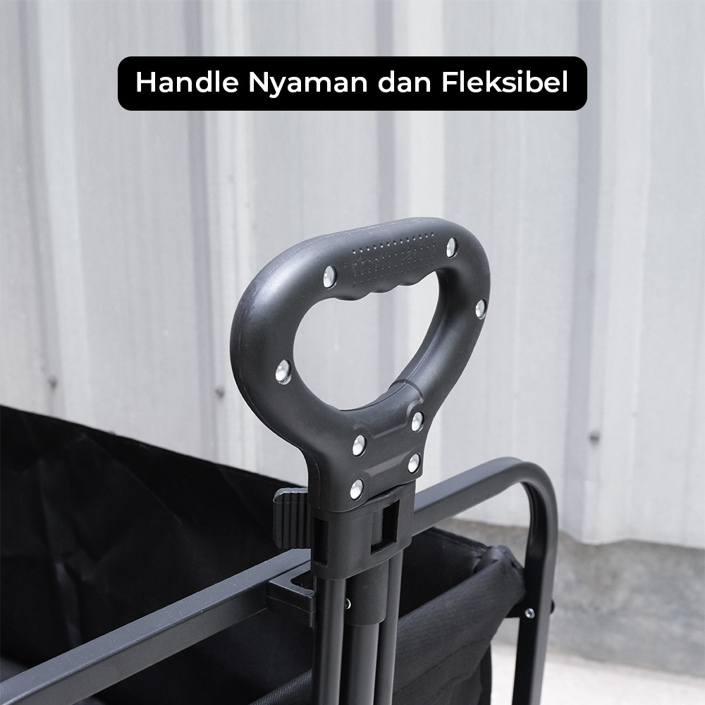 Gambar produk VLTX Troli Barang Lipat Camping Cart Portable 6.7 Inch with Table with Brake - VLT-8