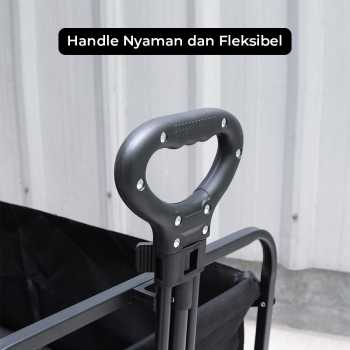 Gambar produk VLTX Troli Barang Lipat Camping Cart Portable 6.7 Inch with Table with Brake - VLT-8