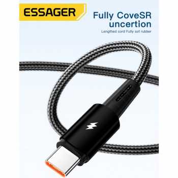ESSAGER Kabel Data USB Type A to Type C Fast Charging 120W 6A 2M - EXC120-CG01-P Gambar produk ESSAGER Kabel Data USB Type A to Type C Fast Charging 120W 6A 2M - EXC120-CG01-P