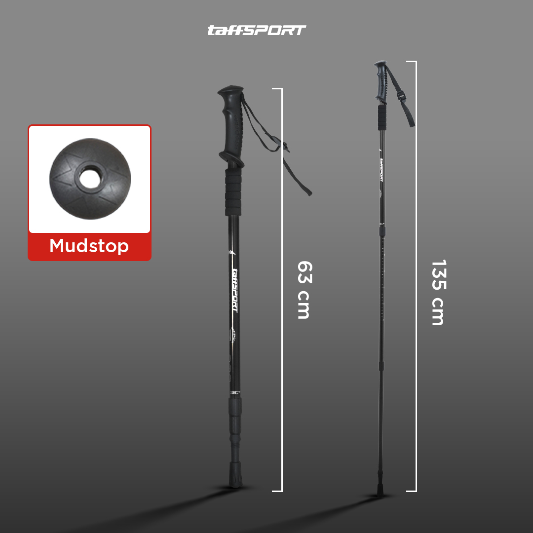 Gambar produk TaffSPORT Tongkat Hiking Telescopic Trekking Pole Aluminium 135cm - X-11