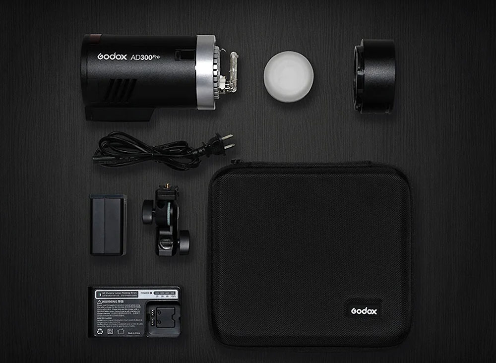 Gambar produk Godox Flash Camera Wireless 2.4GHz TTL 3in1 Color 2600mAh 300Ws - AD300Pro