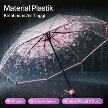 Gambar produk Yesello Payung Lipat Manual Motif Cherry Blossom 8 Bone 95cm - E023