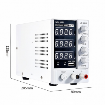 FUYUAN Adjustable Power Supply 4 Digit Display DC Stabilized 30V 5A - MN-305D Gambar produk FUYUAN Adjustable Power Supply 4 Digit Display DC Stabilized 30V 5A - MN-305D