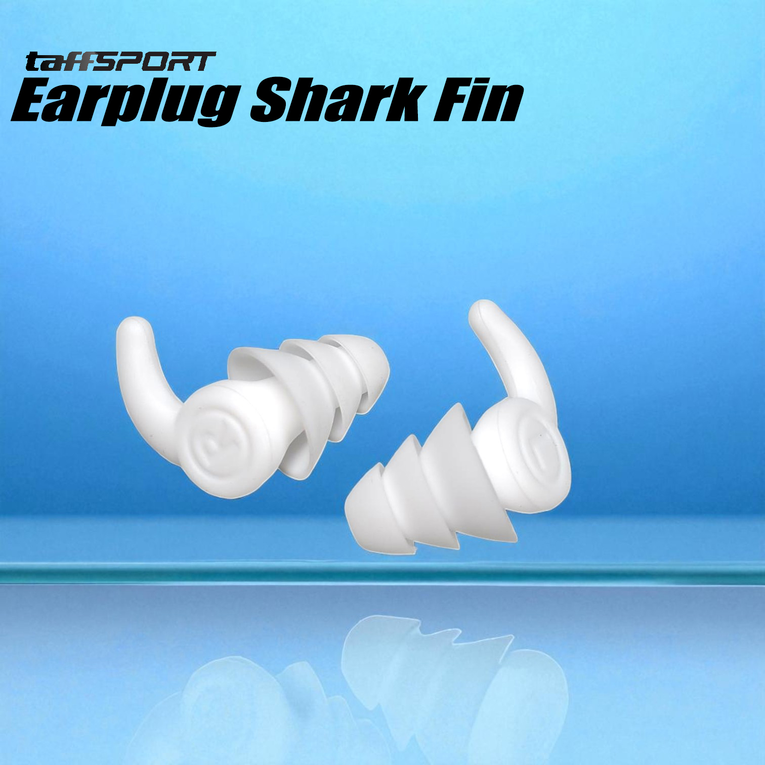 Gambar produk TaffSPORT Penutup Telinga Earplug Shark Fin Waterproof Silicone - MR99B
