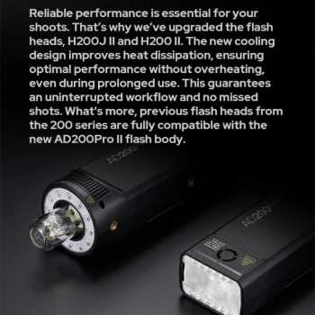 Gambar produk Godox Flash Camera Wireless 2.4GHz TTL 3in1 Color 2980mAh 200Ws - AD200PROII