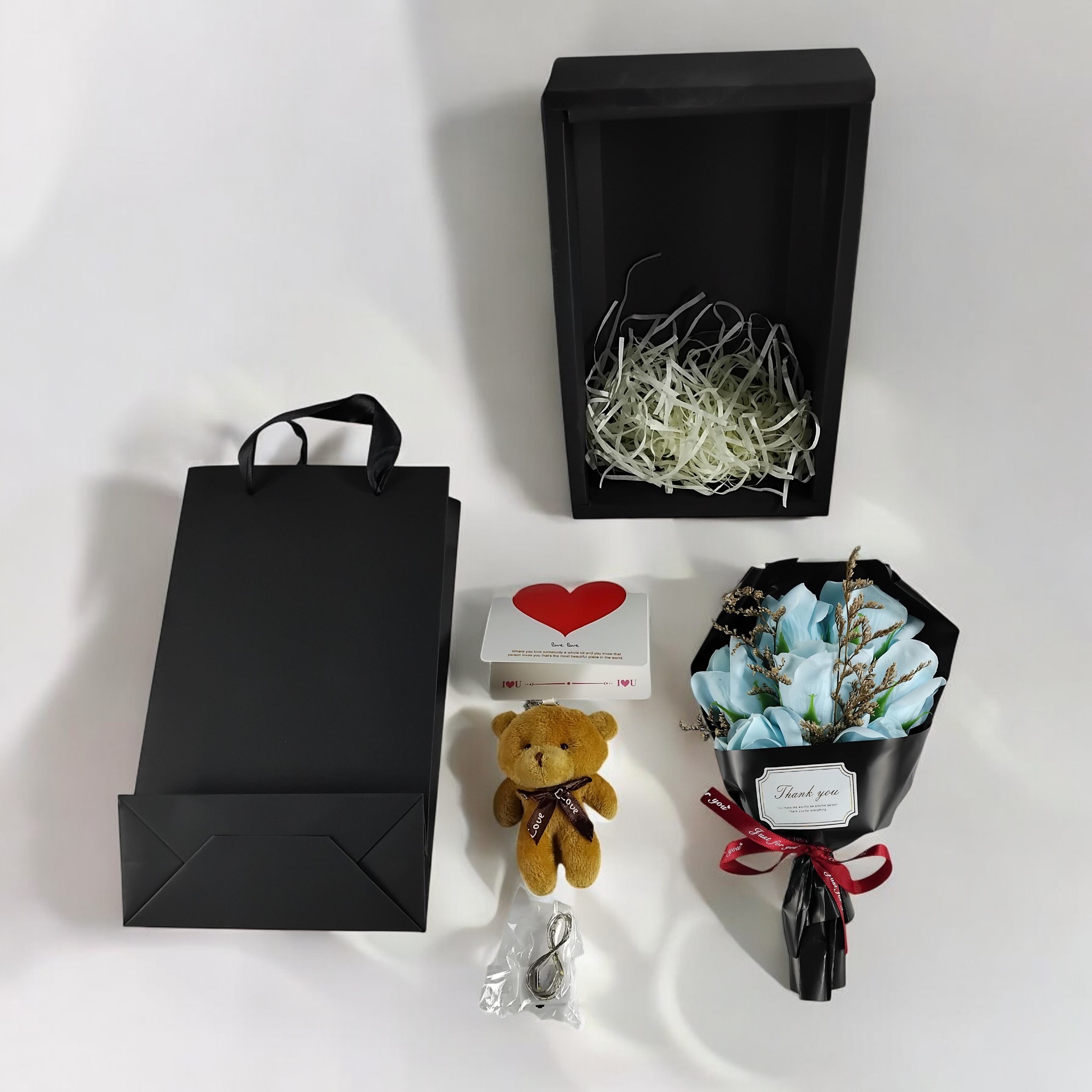WS Buket Bunga Sabun Mawar Boneka LED String Soap Rose Valentine Gift - WS-07 Gambar produk WS Buket Bunga Sabun Mawar Boneka LED String Soap Rose Valentine Gift - WS-07