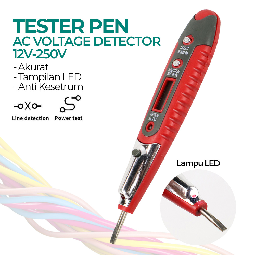 Gambar produk Taffware Tespen Tester Non Contact AC Detector 12V-250V - VD700