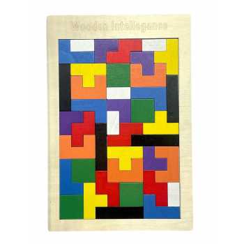 Gambar produk Mainan Puzzle Tangram Tetris Wooden Intelligence - WO01