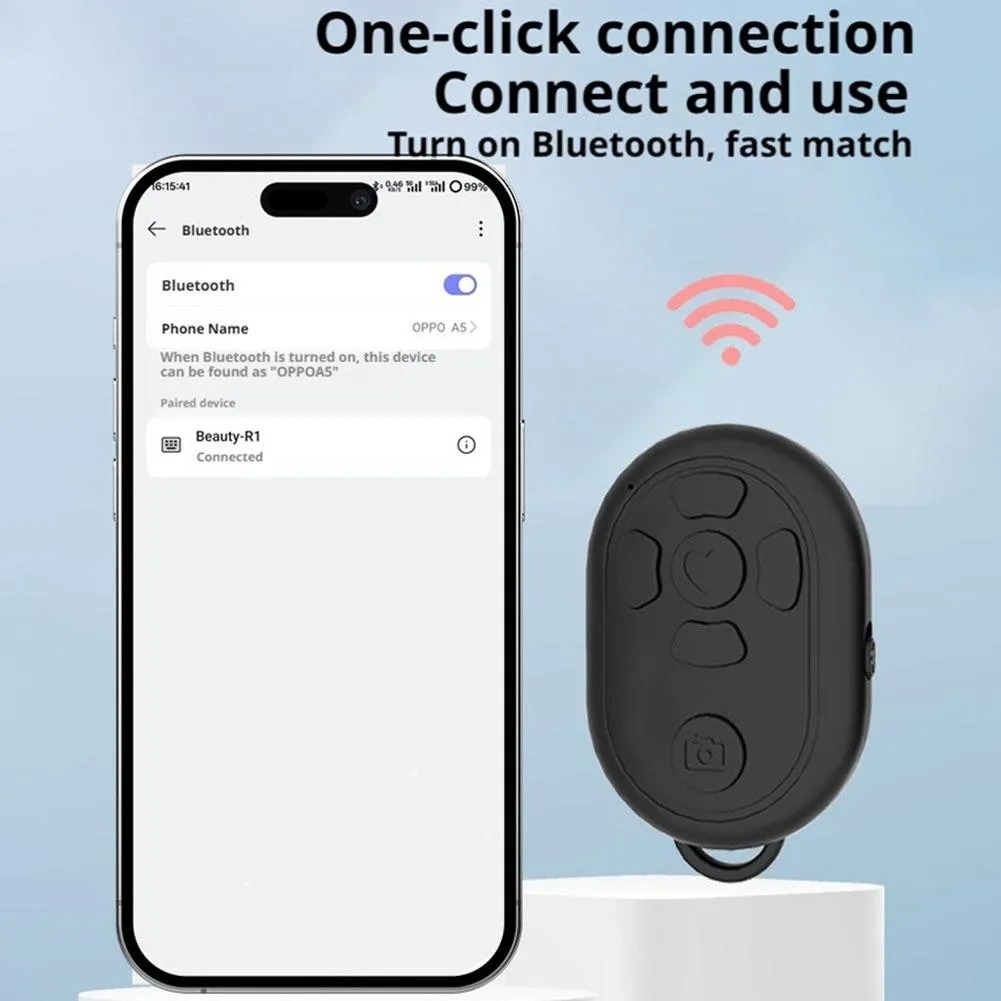 TEFONO Remot Kontrol Selfie Bluetooth Universal iOS Android Tiktok - T100 Gambar produk TEFONO Remot Kontrol Selfie Bluetooth Universal iOS Android Tiktok - T100