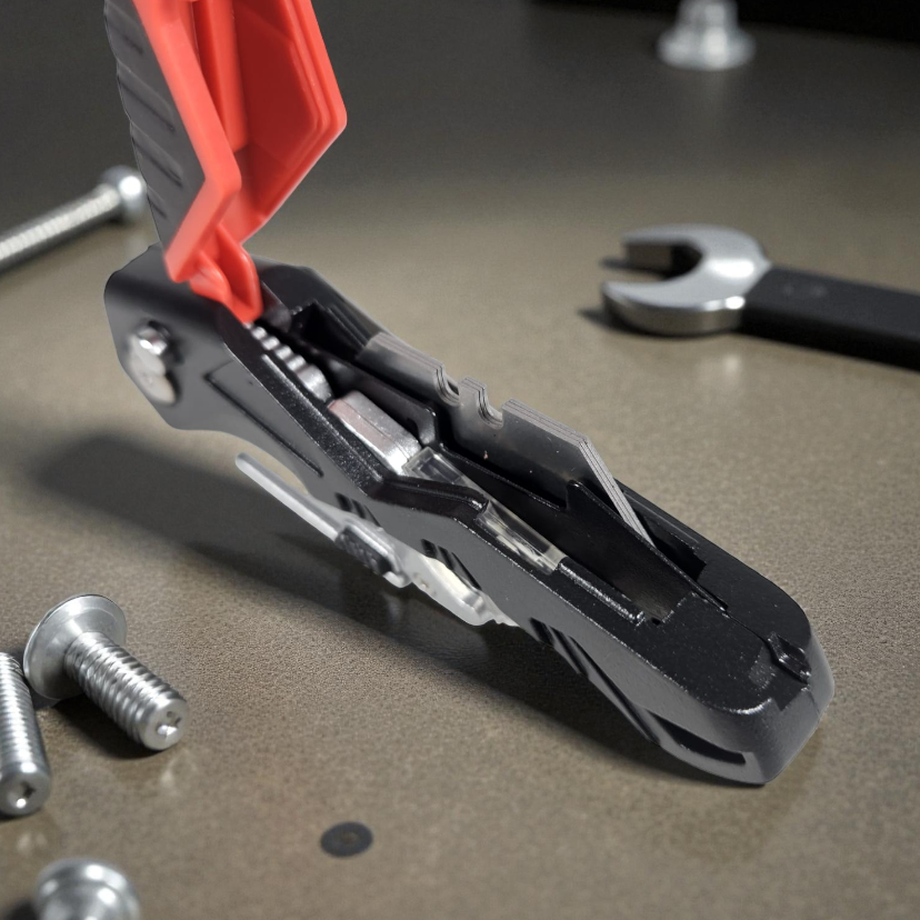 Gambar produk AIRAJ Pisau Cutter Lipat Folding Utility Knife Angle Adjustable 18mm - 1358